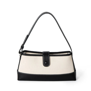 Canvas Women Totes Leather Patchwork Handbag Female Underarm Shoulder Bags