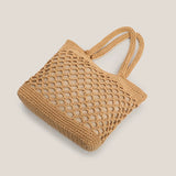 Handwoven Cotton Plaited Casual Tote for Women