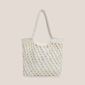 Handwoven Cotton Plaited Casual Tote for Women