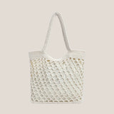 Handwoven Cotton Plaited Casual Tote for Women