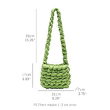 Handwoven Cotton Shoulder Bag Eco Friendly Women Crossbody Tote