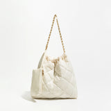 Women's Down Padded Quilted Shoulder Bag - Large Capacity Tote