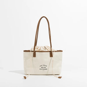 Eco Friendly Reusable Washable Canvas Tote Large Capacity Handbag