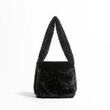 Faux Fur Shoulder Bag for Women Hobo Purse Top Handle Handbag