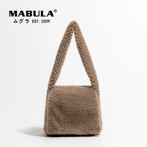 Faux Fur Shoulder Bag for Women Hobo Purse Top Handle Handbag