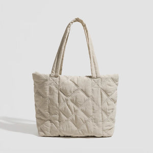 Quilted Handbags Solid Women Shoulder Bags Large Capacity Casual Totes