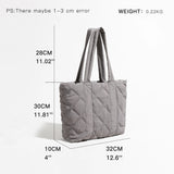 Quilted Handbags Solid Women Shoulder Bags Large Capacity Casual Totes