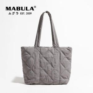 Quilted Handbags Solid Women Shoulder Bags Large Capacity Casual Totes