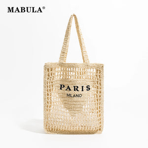 Summer Beach Straw Bag Women Shoulder Handwoven Tote Bag