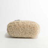 Faux Fur Small Phone Purses Women Mini Tote Bag Vintage Brown Handbags
