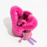Faux Fur Small Tote Bag With Monster Top Handle Handbag