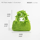 Handwoven Small Tote Bags Tassel Handle Handbags For Women Cotton Knitting