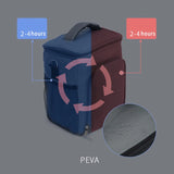 MABULA Insulated Lunch Box Large Cooler Handbag Protable Freezable Crossbody Bag