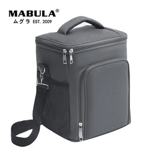 MABULA Insulated Lunch Box Large Cooler Handbag Protable Freezable Crossbody Bag