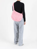 Pink Lightweight Quilting Crossbody Hobo Purse for Women