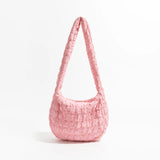Pink Lightweight Quilting Crossbody Hobo Purse for Women