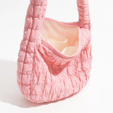Pink Lightweight Quilting Crossbody Hobo Purse for Women