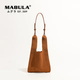 Stylish Knit Shoulder Bag with Leather Strap