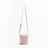 Small Silver PU Women Crossbody Bag Mini Saddle Shoulder Phone Purse