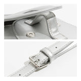 Small PU Leather Phone Bag Women Mini Saddle Crossbody Bag