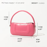 Soft Leather Women Handbags Casual Solid Underarm Shoulder Bags