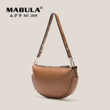 Half Moon Small Tote Bag PU Leather Women Shoulder Purse