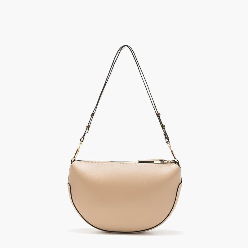 Half Moon Small Tote Bag PU Leather Women Shoulder Purse