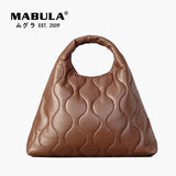 Women Soft Leather Quilted Shoulder Bag - Large Capacity Tote