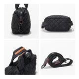 Women Winter Quilted Pillow Tote Handbag Female Mini