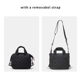 Women Winter Quilted Pillow Tote Handbag Female Mini