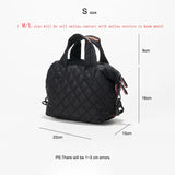 Women Winter Quilted Pillow Tote Handbag Female Mini