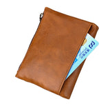 RFID Zipper Purse Hot Leather Wallet Men Women Dual Use Short Purse
