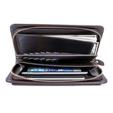Business Style Leather Clutch Wallet Men Hand Purse