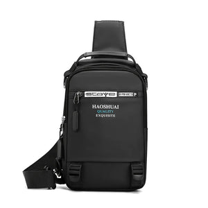 Men's USB Charging Chest Bag Large Capacity Outdoor Shoulder Crossbody Bags