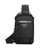 Men's USB Charging Chest Bag Large Capacity Outdoor Shoulder Crossbody Bags