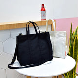 Casual Totes Solid Canvas Ladies Bag Women Shoulder Messenger Bag