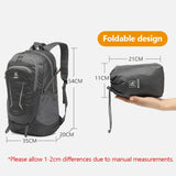 45L Waterproof Climbing Backpack Foldable Unisex Travel Rucksack
