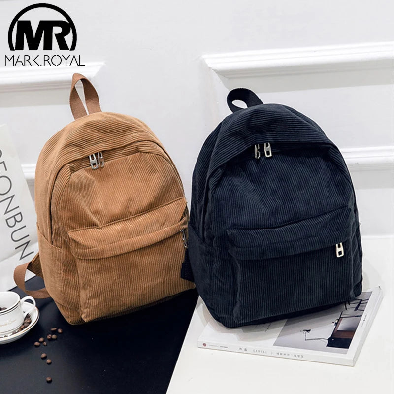 Girls' Corduroy School Backpack