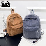 Corduroy Backpack Women School Backpack Teenger Girl School Bags