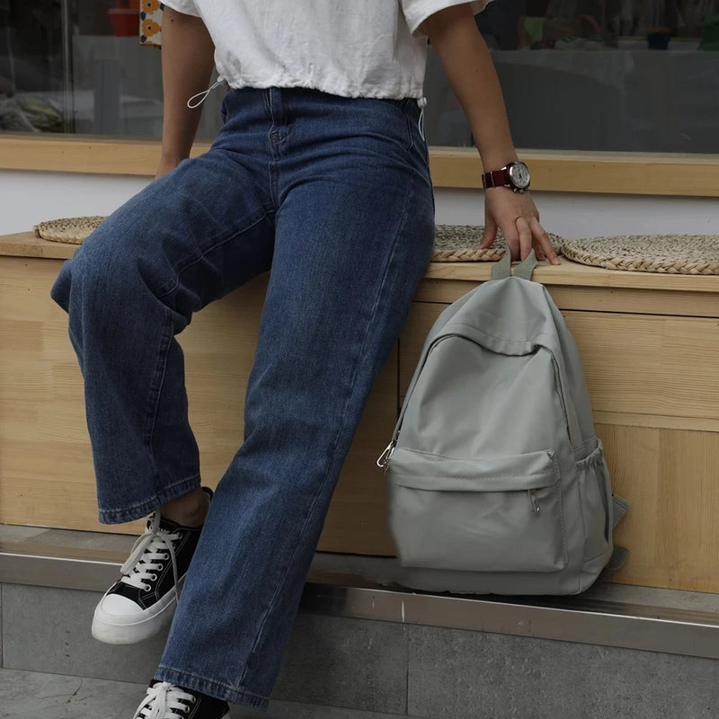 Large Capacity School Rucksack for Girls Women Nylon Shoulder Bagpack