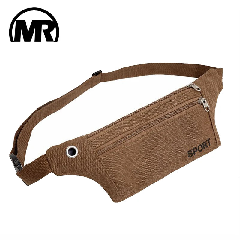 Canvas Close Pockets Casual Sports Ultra-thin Bag