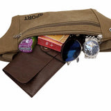 Canvas Close Pockets Casual Sports Ultra-thin Bag