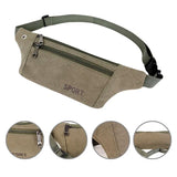 Canvas Close Pockets Casual Sports Ultra-thin Bag