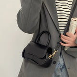 Pink Leather Handbag Crossbody Wallet All-match