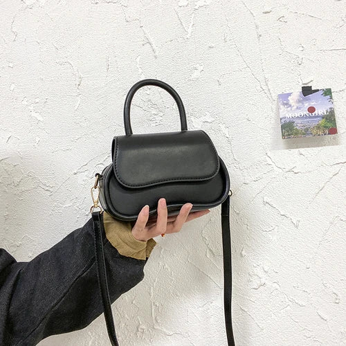 Pink Leather Handbag Crossbody Wallet All-match