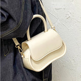 Pink Leather Handbag Crossbody Wallet All-match