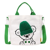 Cartoon Bear Print Shoulder Bag Creative Handbag Casual Book Crossbody