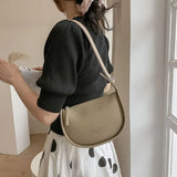 MBTI Women's Shoulder Bag PU Leather Handbag Underarm Bag