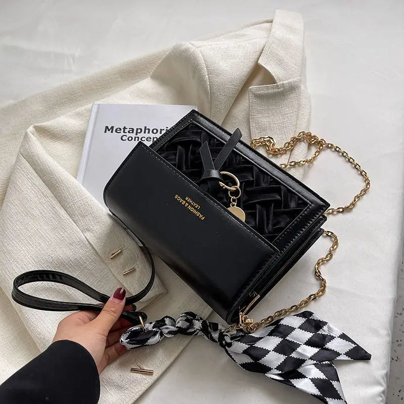 MBTI Winter Casual PU Leather Shoulder Bag for Women