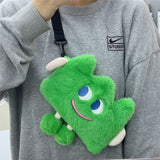 MBTI Kawaii Shoulder Bag Green Lipstick Zipper Small Coin Purse
